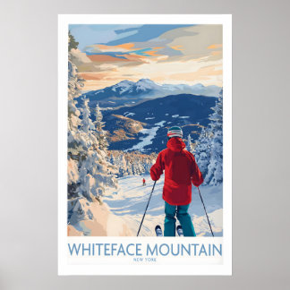 Arte de pared de esquí del monte Whiteface Impresi