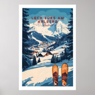 Arte de pared de esquí Lech Zürs am Arlberg Impres