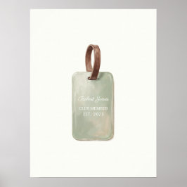 Arte de pared de etiqueta con nombre de golf perso