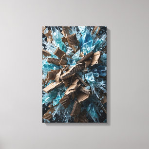 Arte de pared de explosión de hielo en 3D - Shatt