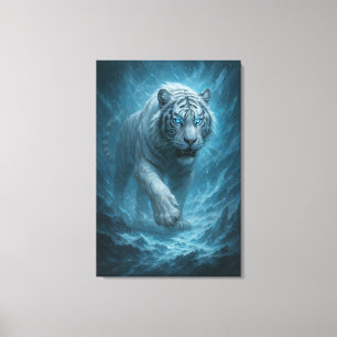 Arte de pared de fantasía mística: Dragón vs Tigre