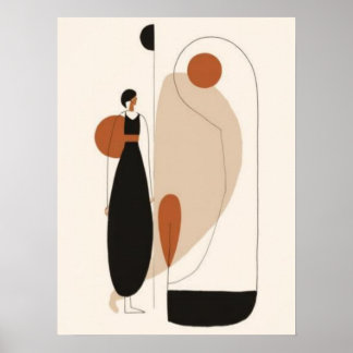Arte de pared de figura de moda minimalista | Esca
