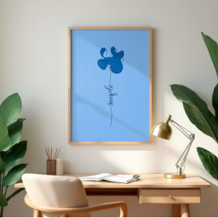 Arte de pared de flor minimalista