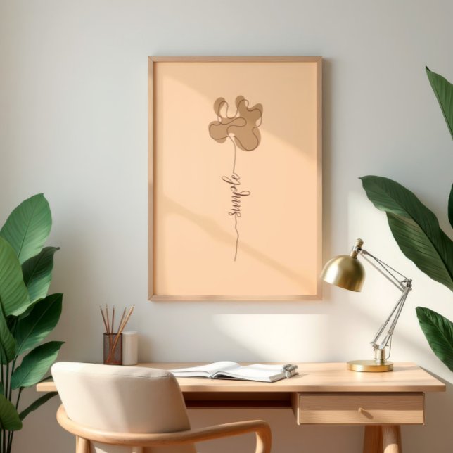 Arte de pared de flor minimalista (Subido por el creador)