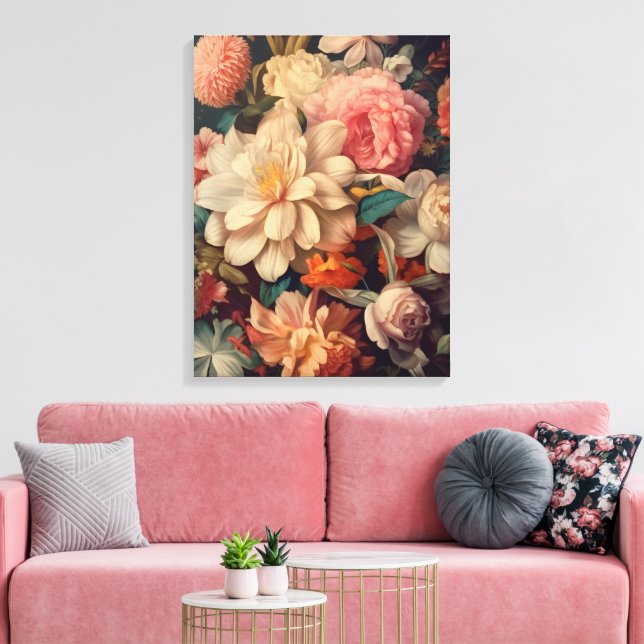 Arte de pared de flores (Insitu (Sala de estar))