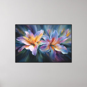 Arte de pared de flores abstractas – Lienzo floral