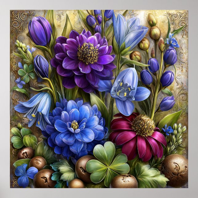 Arte de Pared de Flores Hermosas de Primavera 14 (Frente)