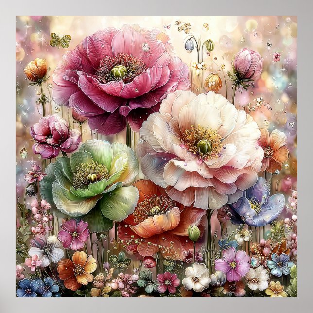 Arte de Pared de Flores Hermosas de Primavera 3a (Frente)