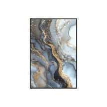 Arte de pared de fluido abstracto elegante