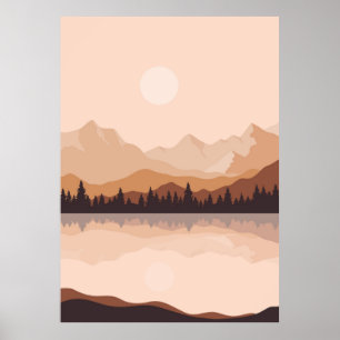 Arte de pared de fondo paisajístico