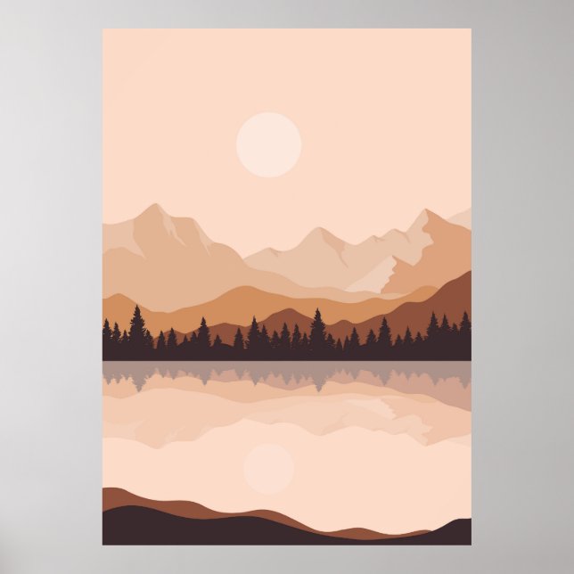 Arte de pared de fondo paisajístico (Frente)