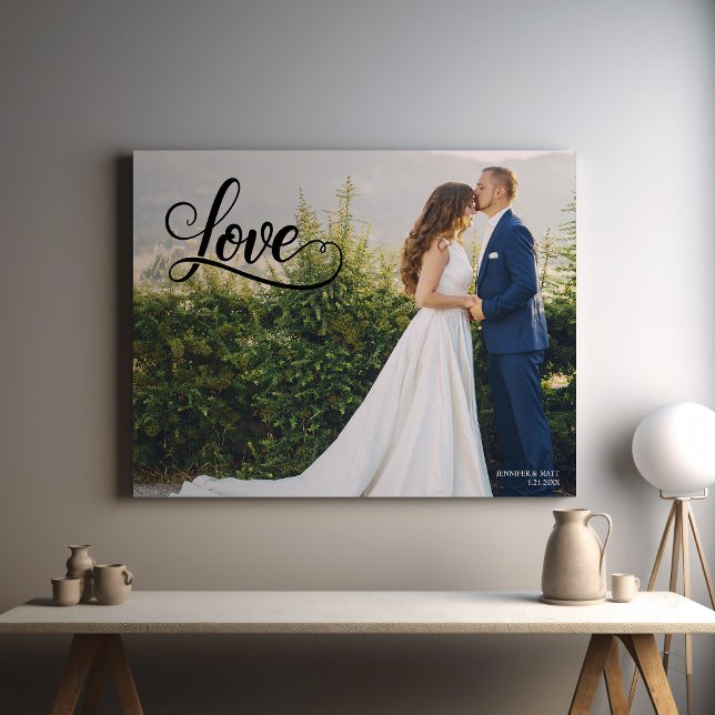 Arte de pared de foto de boda con elegante letra L (Subido por el creador)