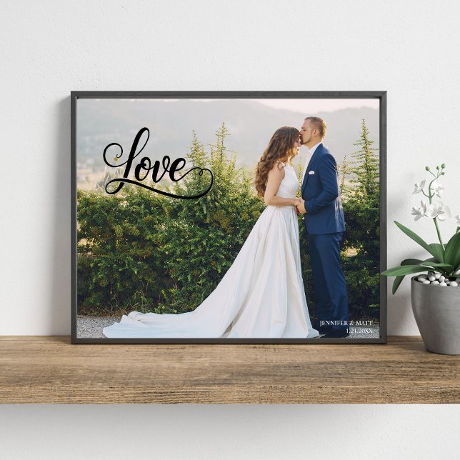 Arte de pared de foto de boda con elegante letra L (Subido por el creador)
