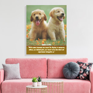 Arte de pared de fotos personalizadas de mascotas 