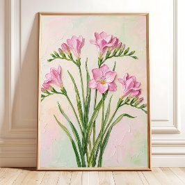 Arte de pared de Freesia abstracto - Esquema de co