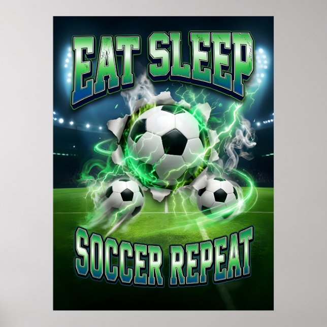 Arte de pared de fútbol - Estilo bootleg retro de  (Frente)