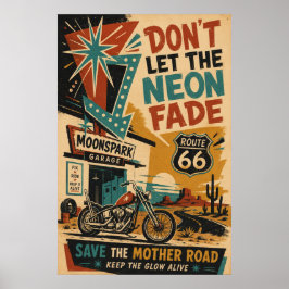 Arte de pared de garaje americano de motocicletas 