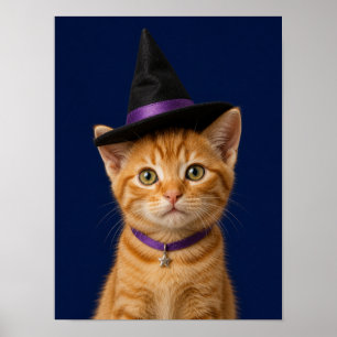 Arte de pared de gatito atigrado naranja — Bruja d