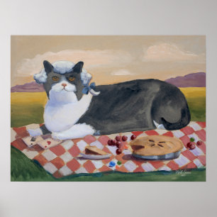 Arte de pared de gato divertido de George Washingt