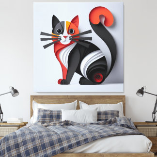 Arte De Pared De Gato En 3D: Elegante Decoración D
