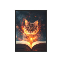 Arte de pared de gato mágico