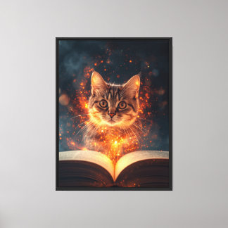 Arte de pared de gato mágico