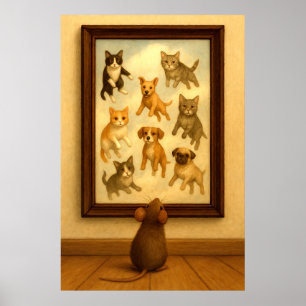Arte de Pared de Gatos y Perros Divertidos