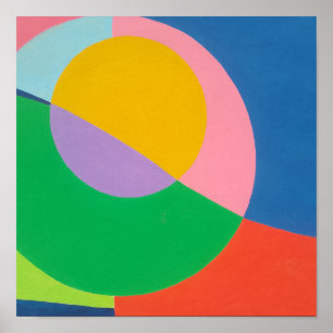 Arte de pared de geometría de gradiente colorido m