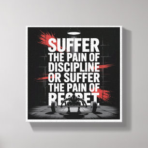 Arte de pared de gimnasio motivacional - Sufre el 