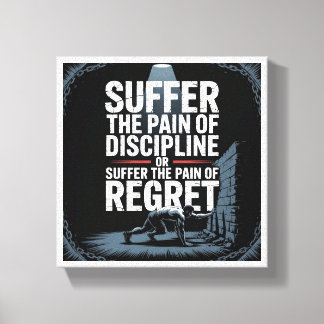 Arte de pared de gimnasio motivacional - Sufre el