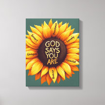 Arte de pared de girasol - Motivacional