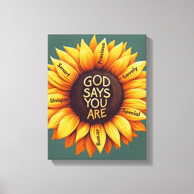 Arte de pared de girasoles - Motivacional (Anverso)