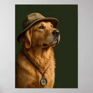 Arte de pared de Golden Retriever — Explorador Mas