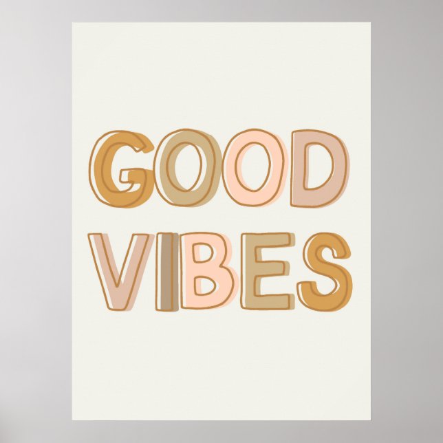 Arte de pared de Good Vibes para dormitorio, guard (Frente)
