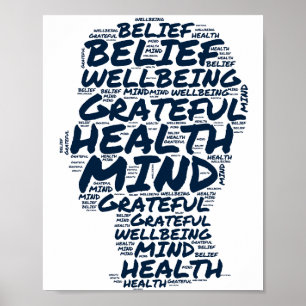 Arte de pared de gratitud minimalista moderno