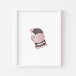 Arte de pared de guantes de hockey sobre hielo ros