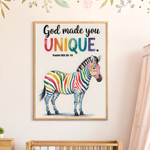 Arte de pared de guardería cristiano Dios te hizo 
