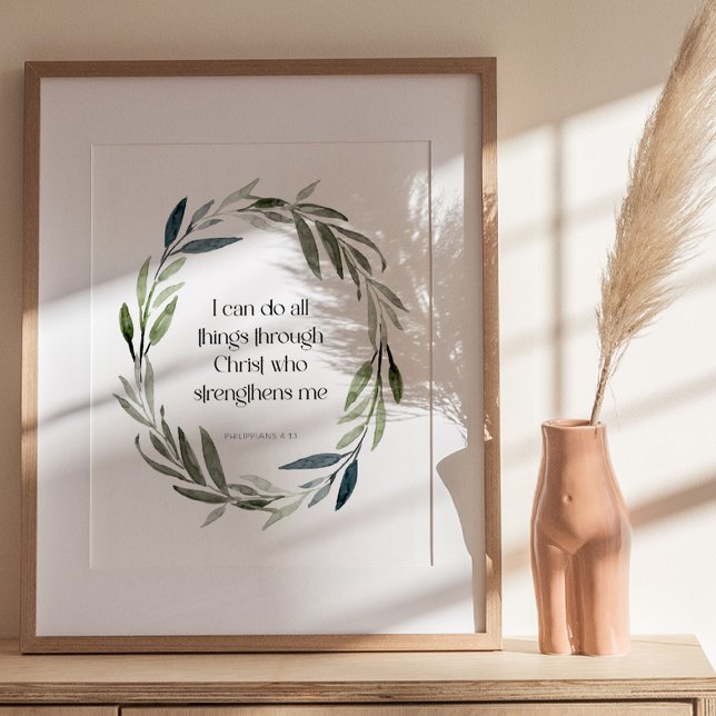 Arte de pared de guiones | Filipinas 4:13 (Subido por el creador)