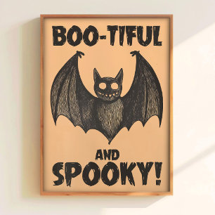 Arte de pared de Halloween BOO imprimible cartel d