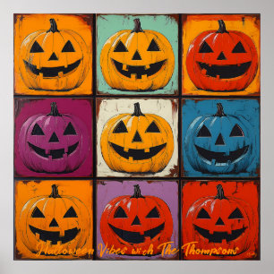 Arte de pared de Halloween en rejilla de Jack-o'-L