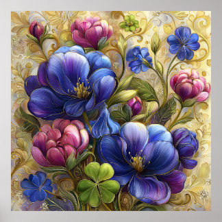 Arte de pared de hermosas flores de primavera 16