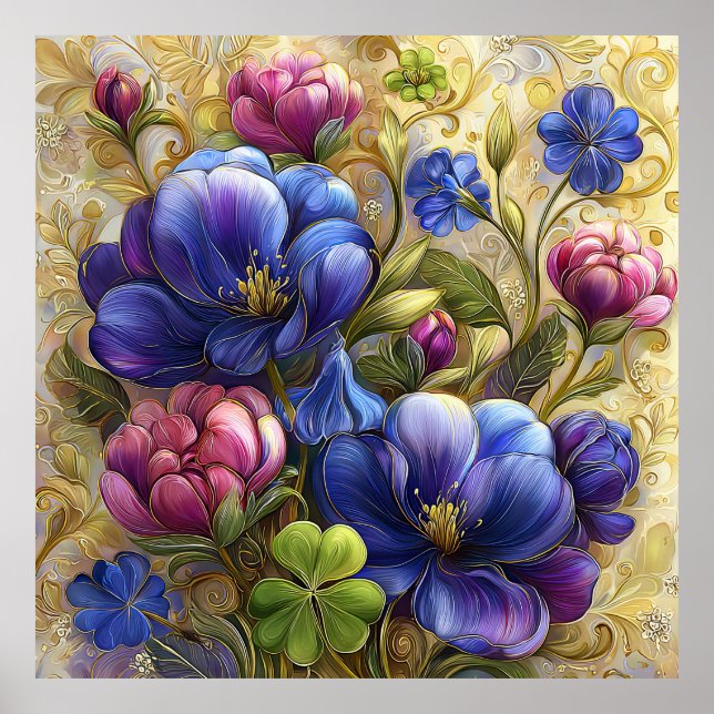 Arte de pared de hermosas flores de primavera 16 (Frente)