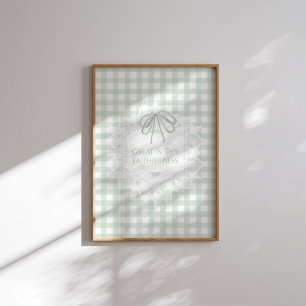 Arte de pared de himno Gran es tu fidelidad poster