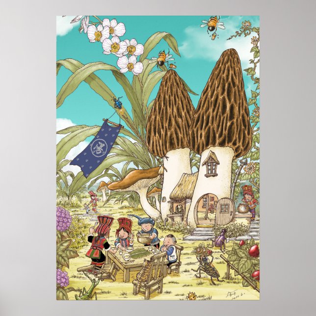Arte de pared de hongo Morel — Cuento de Yunnan (Frente)