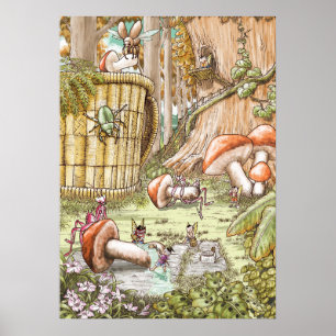 Arte de pared de hongo Porcini — Cuento de Yunnan