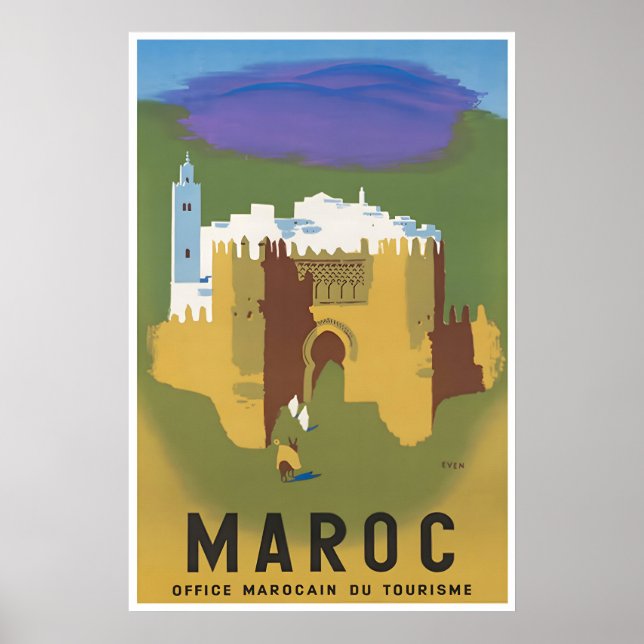 Arte de pared de impresión de Marruecos Cartel de  (Frente)