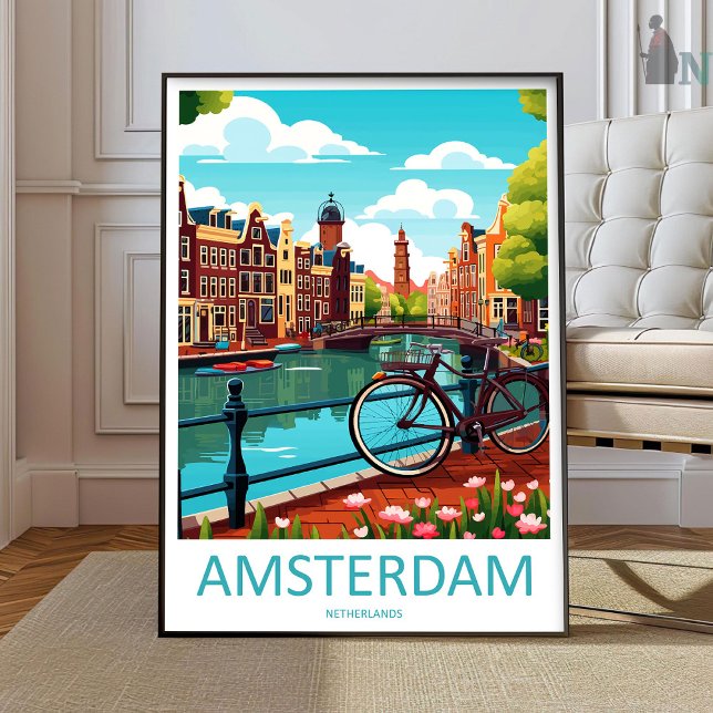 Arte de Pared de Impresión de Viaje de Ámsterdam A (Subido por el creador)