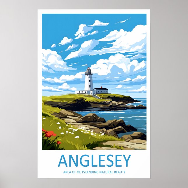 Arte de pared de impresión de viaje de Anglesey An (Frente)