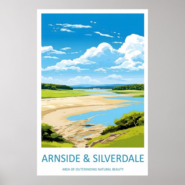 Arte de pared de impresión de viaje de Arnside y S (Frente)