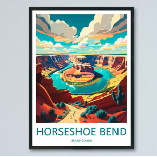 Arte de pared de impresión de viaje Horseshoe Bend